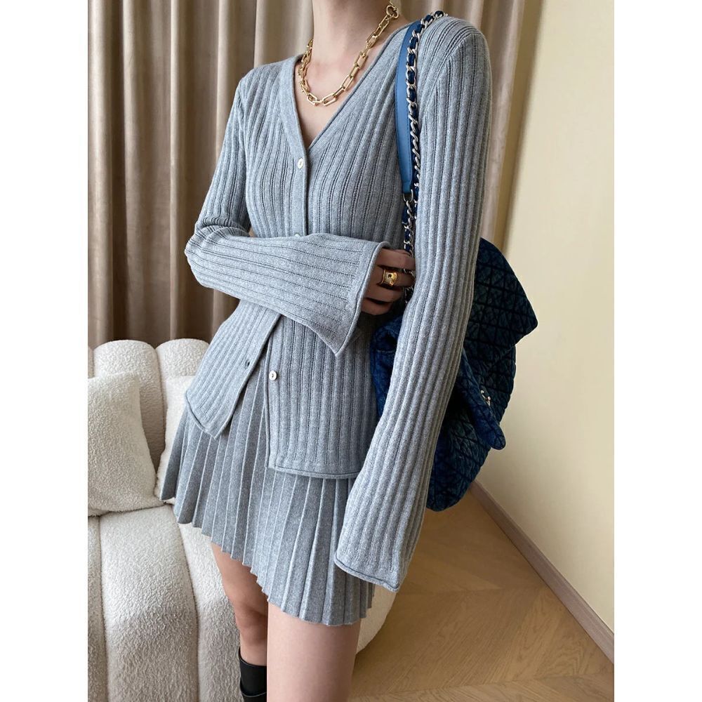 Commense Leisure Long‎ Sleeve Two Piece Skirt Set size S/4